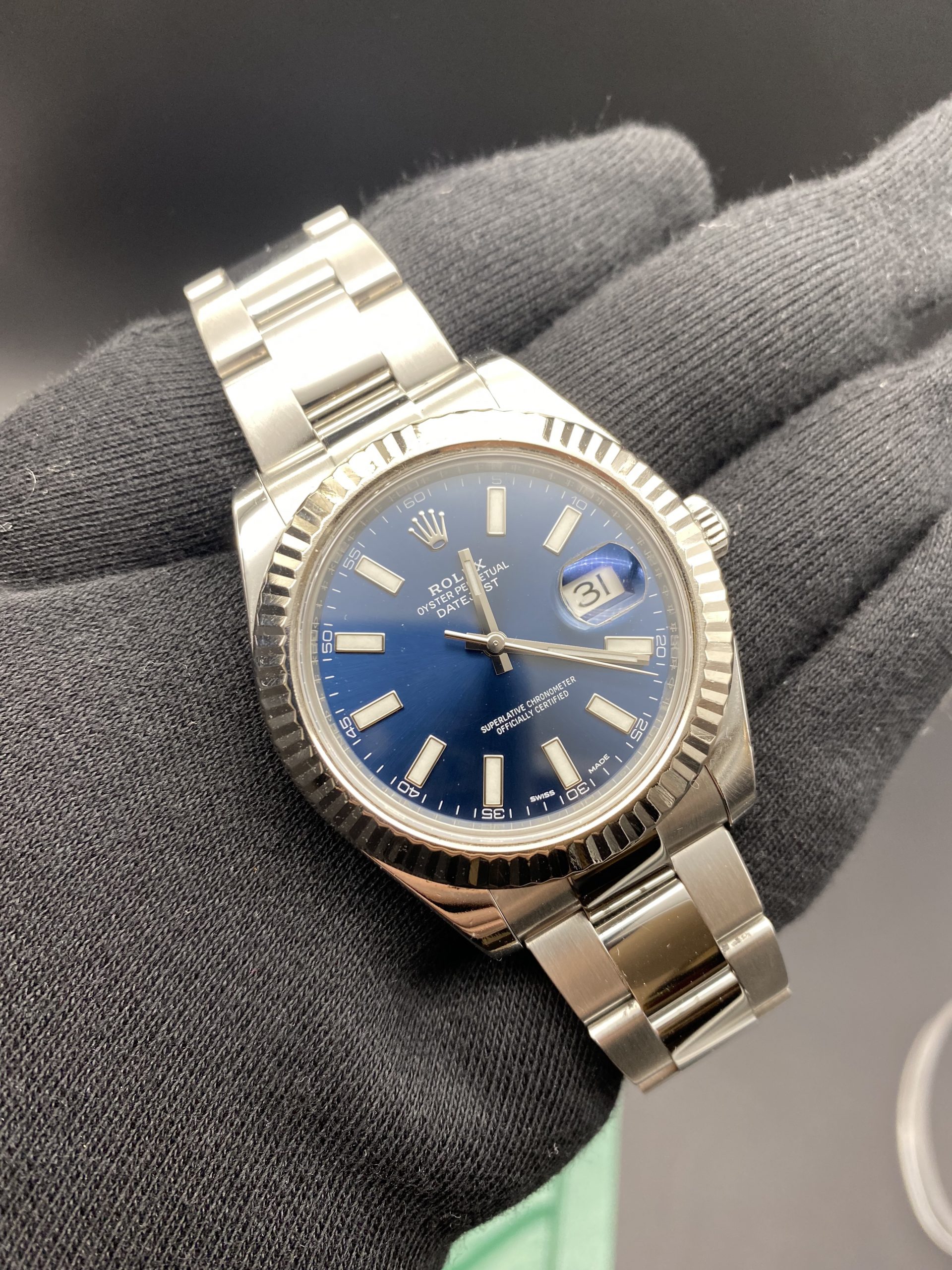 Rolex Datejust ref 116334 Blue 2017 full set