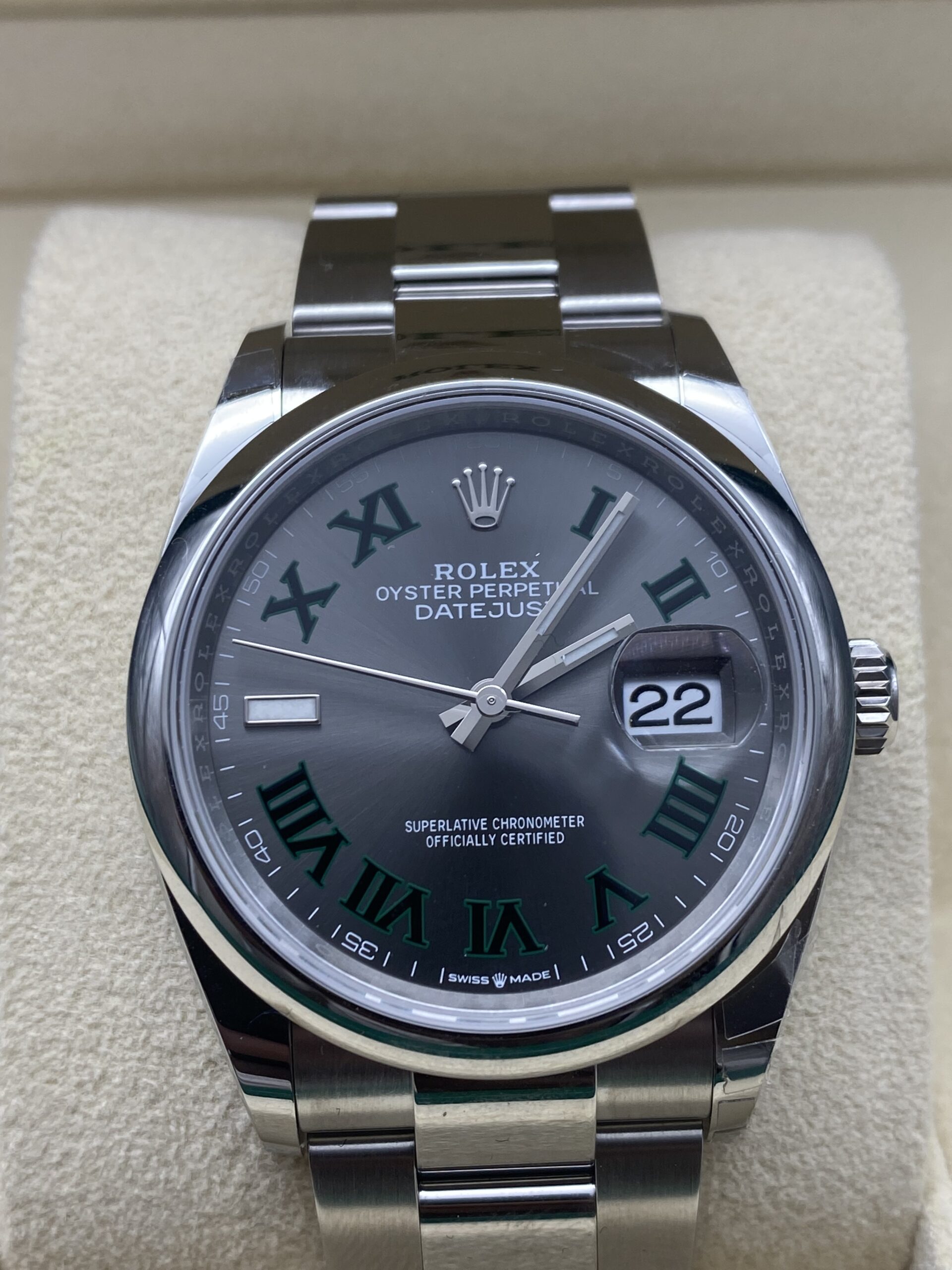 ROLEX DATEJUST 36MM 126300 WIMBLEDON