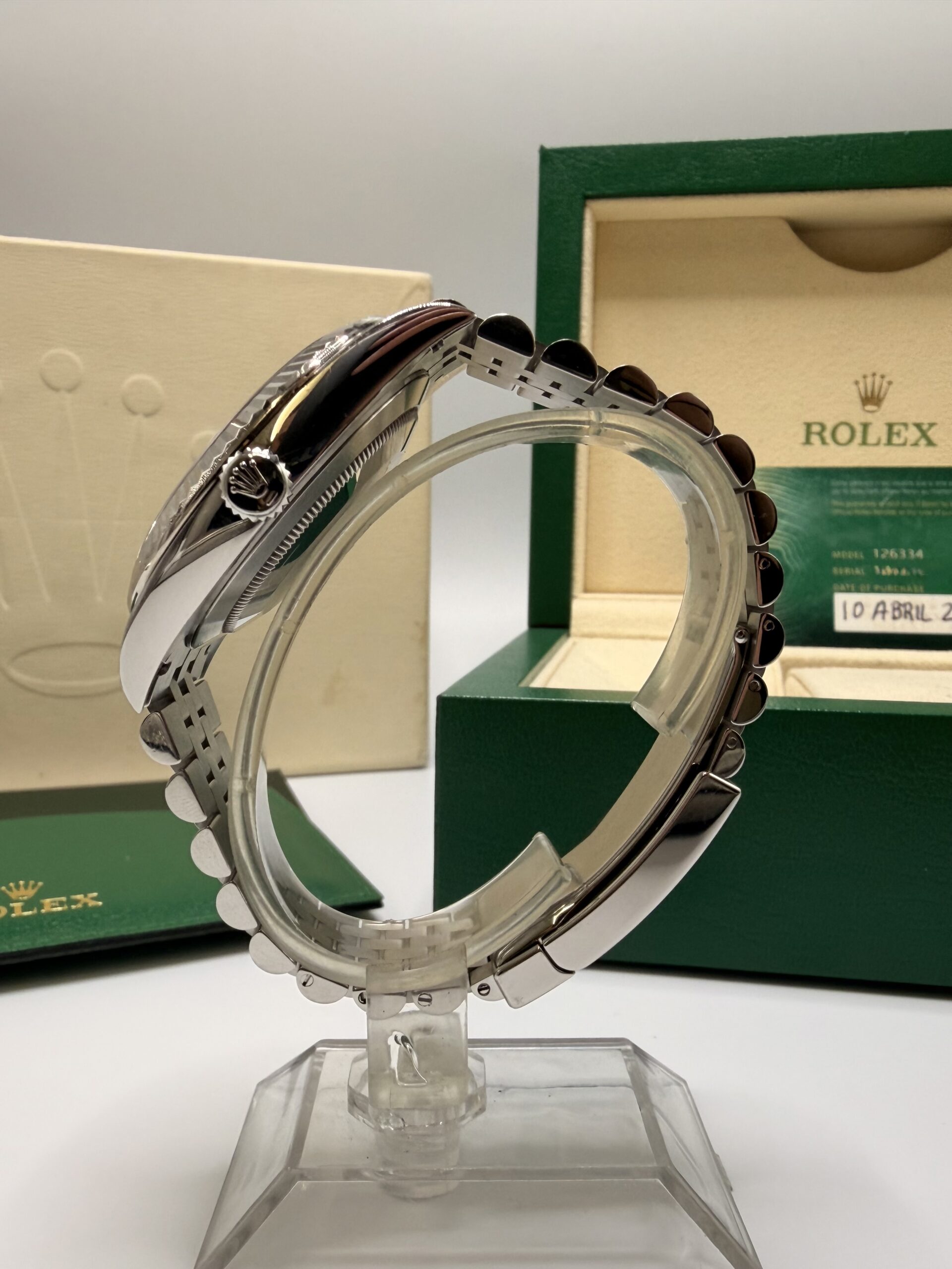 Rolex Datejust 41 ref 126334 Wimbledon with service card from 2022 – Image 4