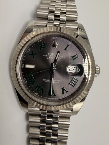 Rolex Datejust 41 ref 126334 Wimbledon with service card from 2022 – Image 2