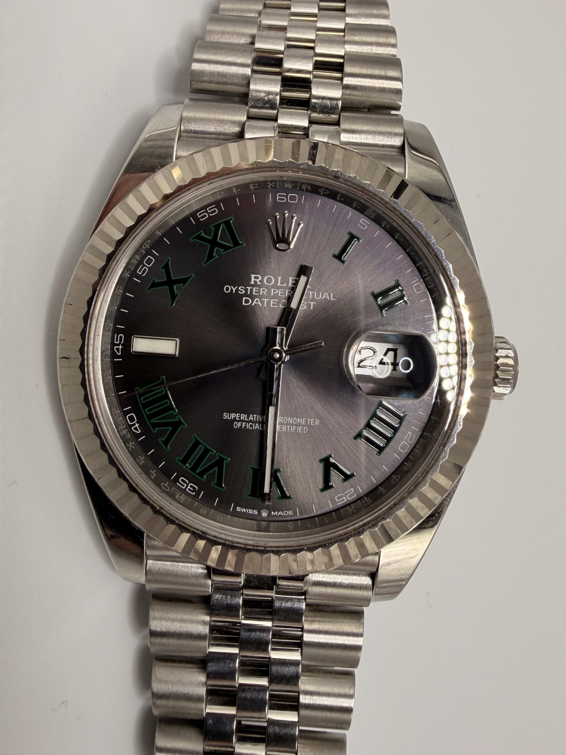 Rolex Datejust 41 ref 126334 Wimbledon with service card from 2022 – Image 2